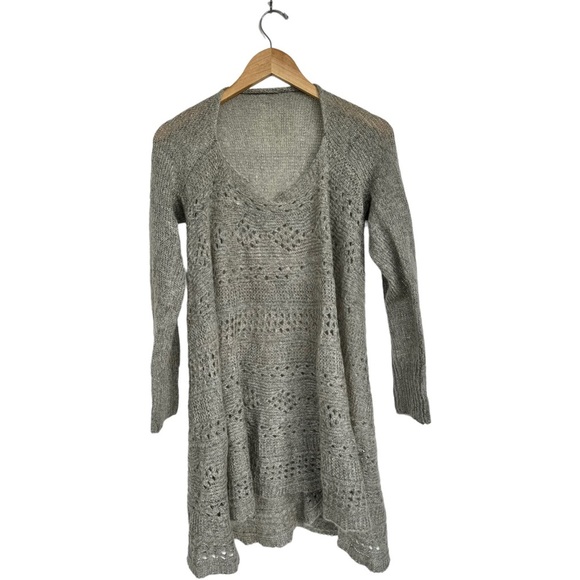 Simply Noelle Convertible Sweater Lightweight Open Knit Taupe Size M - Picture 13 of 16